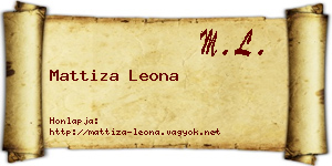 Mattiza Leona névjegykártya